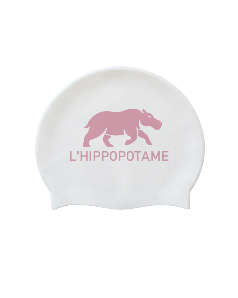 L'Hippopotame Classic Silicone Swim Cap | Pink
